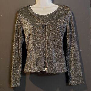 A. Byer Long sleeve blouse mock jacket Small